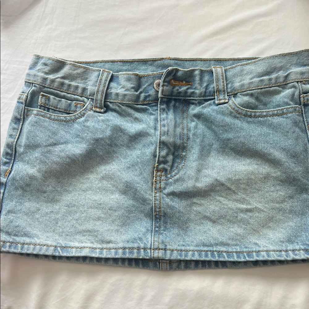 J.Galt Light Blue Denim Mini Skirt